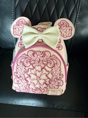 Loungefly Disney Minnie Mouse Floral Ears Mini Backpack